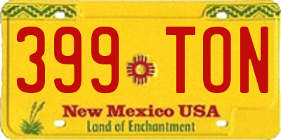 NM license plate 399TON