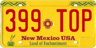 NM license plate 399TOP