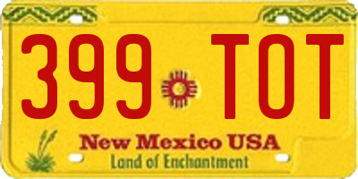 NM license plate 399TOT