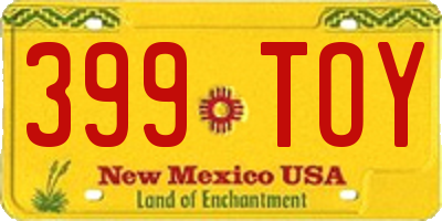 NM license plate 399TOY