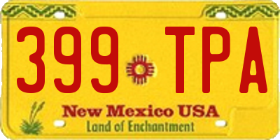 NM license plate 399TPA