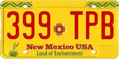 NM license plate 399TPB