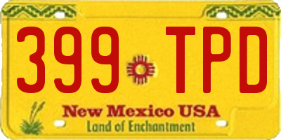 NM license plate 399TPD