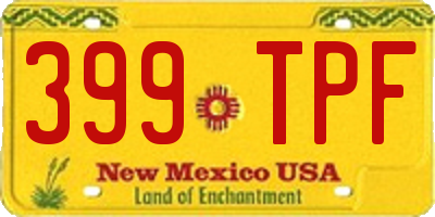 NM license plate 399TPF