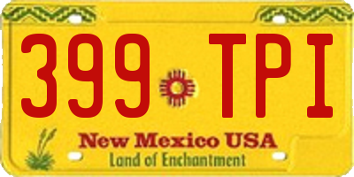 NM license plate 399TPI