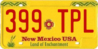 NM license plate 399TPL