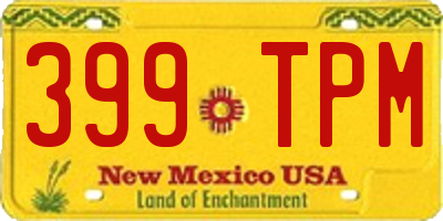NM license plate 399TPM