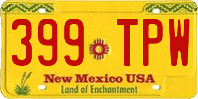 NM license plate 399TPW