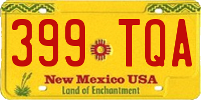 NM license plate 399TQA