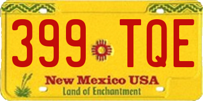 NM license plate 399TQE