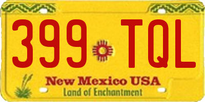 NM license plate 399TQL