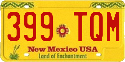 NM license plate 399TQM