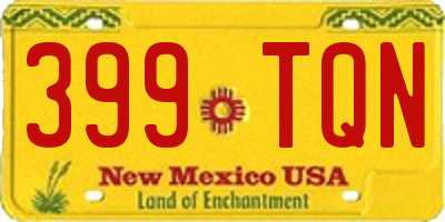 NM license plate 399TQN