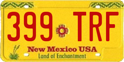 NM license plate 399TRF