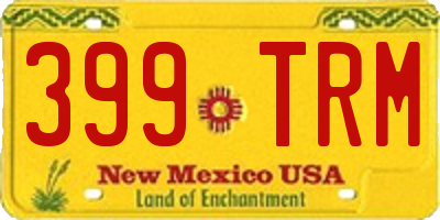 NM license plate 399TRM