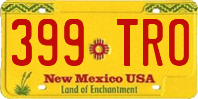 NM license plate 399TRO