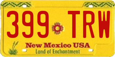 NM license plate 399TRW