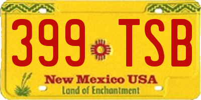 NM license plate 399TSB