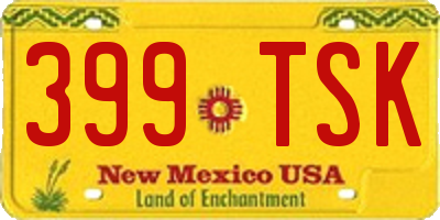 NM license plate 399TSK