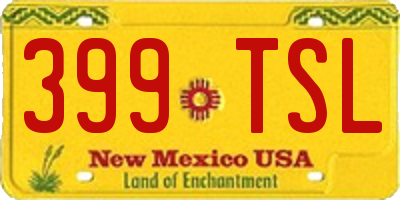 NM license plate 399TSL