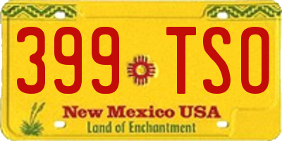 NM license plate 399TSO