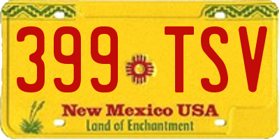 NM license plate 399TSV