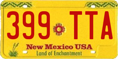 NM license plate 399TTA