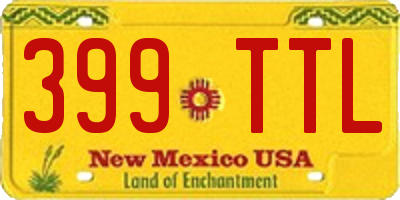 NM license plate 399TTL