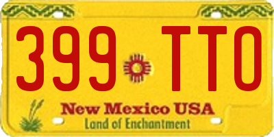 NM license plate 399TTO