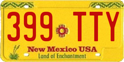 NM license plate 399TTY