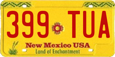 NM license plate 399TUA