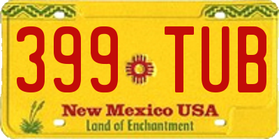 NM license plate 399TUB