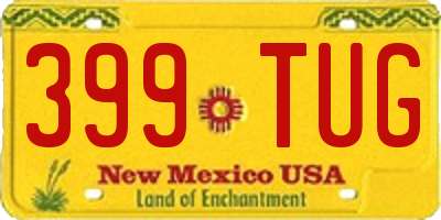 NM license plate 399TUG