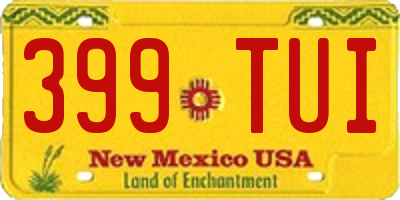 NM license plate 399TUI