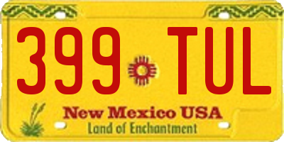 NM license plate 399TUL