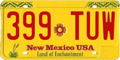 NM license plate 399TUW