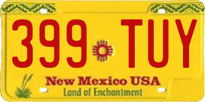 NM license plate 399TUY