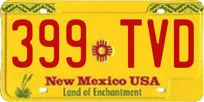 NM license plate 399TVD