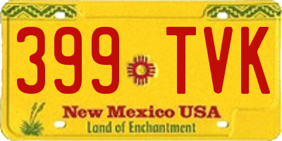 NM license plate 399TVK