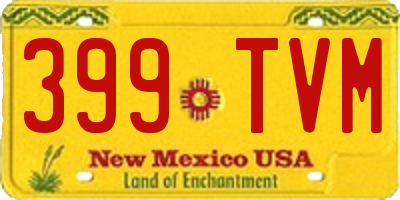 NM license plate 399TVM