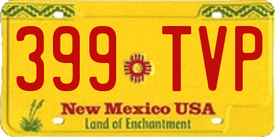 NM license plate 399TVP