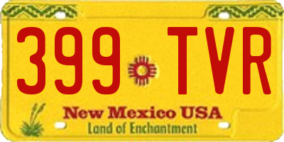 NM license plate 399TVR