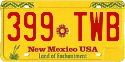 NM license plate 399TWB
