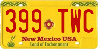NM license plate 399TWC