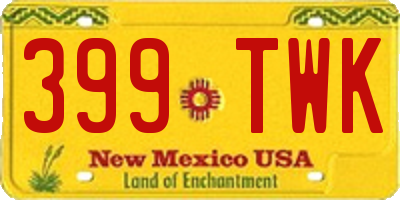 NM license plate 399TWK