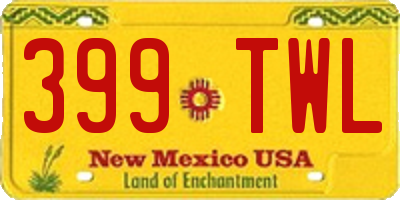 NM license plate 399TWL