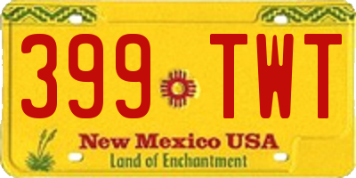 NM license plate 399TWT