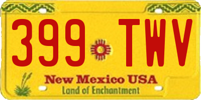 NM license plate 399TWV