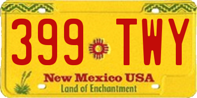 NM license plate 399TWY