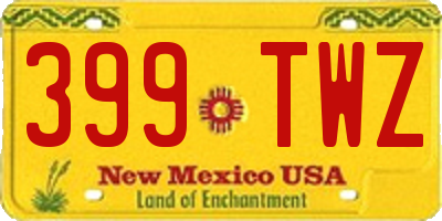 NM license plate 399TWZ